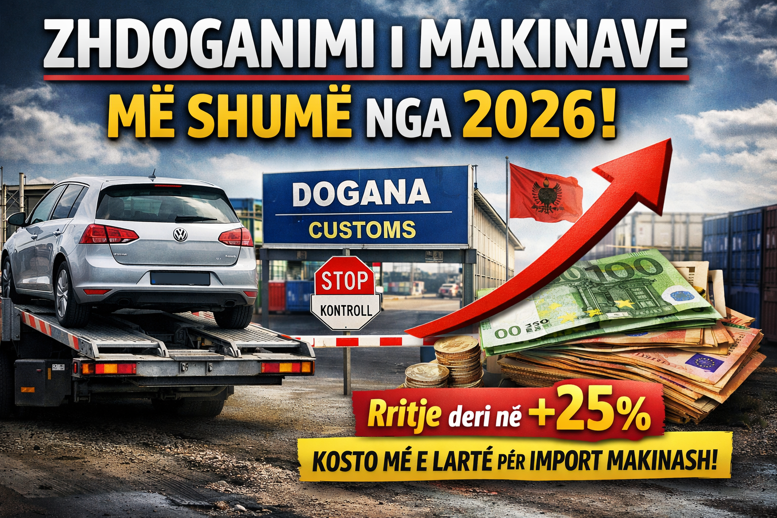 Zhdoganimi i Makinave do të Kushtojë Më Shumë nga 2026 – Ja Sa Do Paguani