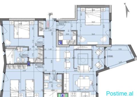 APARTAMENT NE SHITJE 3+1+2 TE RIVER REZIDENCE - 4/5