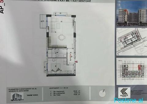 Shitet super apartament 1+1 ne Kamez, Venatino 1 Residence/ - 2/5