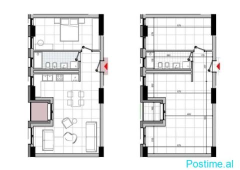???? Apartament 1+1 për Shitje – Bulevardi i Ri (Buzë Bulevard - 3/5