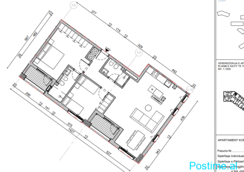 Shitet apartament 2+1 te rezidenca Oxa - 1/3
