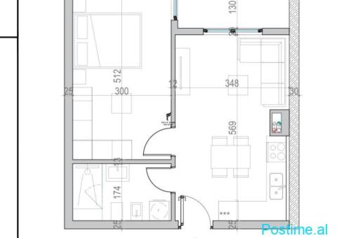SHITET APARTAMENT 1+1 GOLEM 100.000 EURO FH-70029 - 1/5