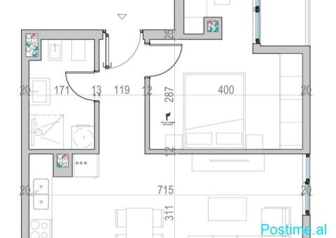SHITET APARTAMENT 1+1 GOLEM 107.000 EURO FH-70031 - 2/5