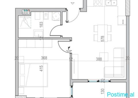 SHITET APARTAMENT 1+1 GOLEM 106.000 EURO FH-70034 - 3/5