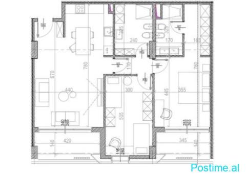 SHITET APARTAMENT 2+1 RIVER SIDE RESIDENCE 271.000 EURO - 3/5