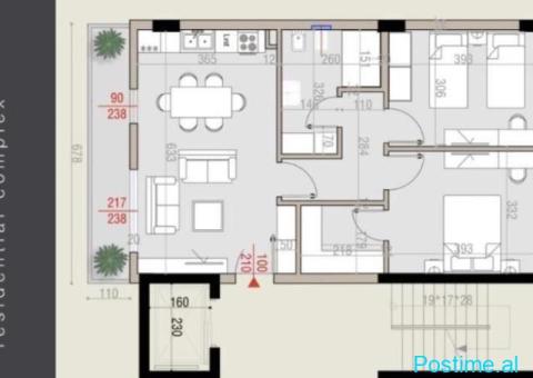 SHITET APARTAMENT 2+1 TEG 193.000 EURO - 3/5