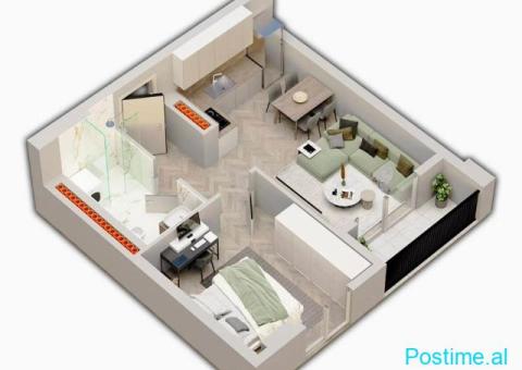 APARTAMENT NE SHITJE 1+1 UNIVERS CITY - 4/5