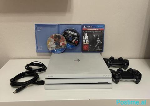 PS4 PRO I bardhe super gjendje me dy leva dhe lojra - 2/5