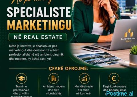 🚀 Realty Partner Albania kërkon Specialiste Marketingu!*