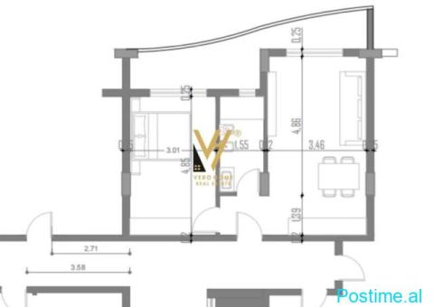 SHITET APARTAMENT 1+1 TE UJI I FTOHTE NE VLORE 151.500 EURO - 2/2