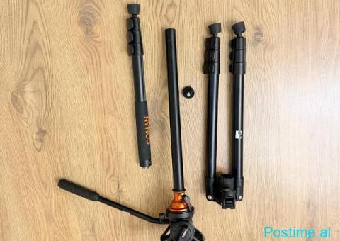 COMAN Travel Video Tripod Monopod With Q6 Fluid Head - 4/10