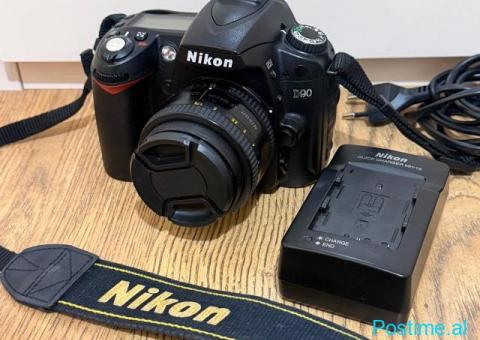 Nikon D90 12.3MP Digital SLR Camera Body 50mm f 1.8D Lens - 1/6