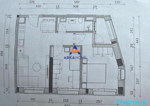 SHITET APARTAMENT 1+1+BALLKON'REZIDENCA KADIU, ALI DEM117920