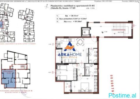 SHITET APARTAMENT 2+1 'RRUGA E DIBRËS, KOMPLEKSI ORION' 2050