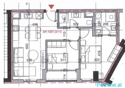 🏢 Shitet Apartament 2+1 – Monolith Residence, Rruga Bardhyl - 1/4
