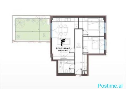 SHITET APARTAMENT 2+1 DHERMI 326.500 EURO FH-65832 - 2/4