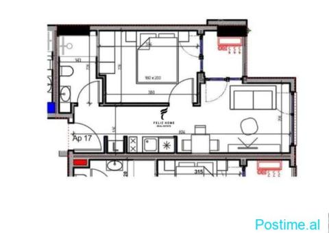 SHITET APARTAMENT 1+1 RRUGA KAVAJES 105.000EURO FH-65099 - 3/3