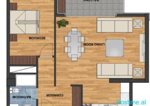 SHITET APARTAMENT 1+1 LIQENI THATE 175.000 EURO. - 2/2