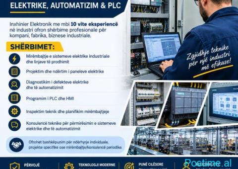 SHËRBIME INXHINIERIKE PËR INDUSTRI – ELEKTRIKE, AUTOMATIZIM
