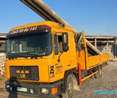 Transport me kamjon me vinç dhe kamjonçine me vinç