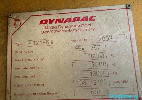 Wheel asphalt paver Dynapac F121-6W - 4/10