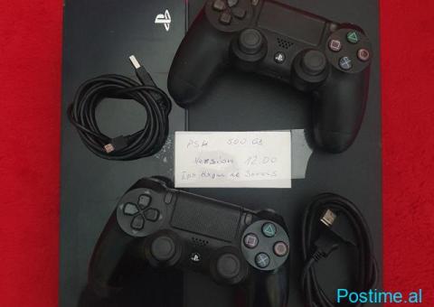 Shitet PS4 Fat 500GB (Version 12.00 - Bëhet me Çip) + 2 Leva