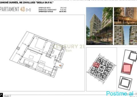 +355694812568 APARTAMENT 1+1 PER SHITJE TEK 'DESLA TOWER' PL - 2/8