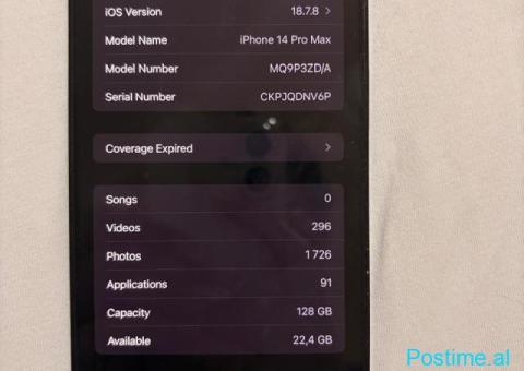 iPhone 14 Pro Max 128GB Space Black (+ 8 Këllëfë Dhuratë!) - 3/7