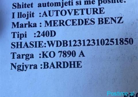 SHITET Motorr BENZ 240 w123 1981 - 1/3