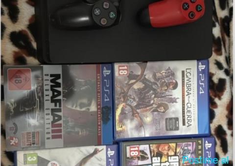 Shitet ps4 slim me 2 leva dhe lojra
