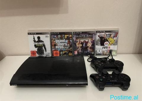 PS3 Super Slim me dy leva dhe GTA 5 plus lojra tjera