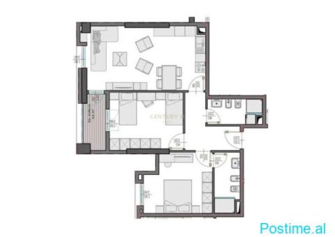 2+1 PËR SHITJE – PAS AMERICAN 2, RRUGA E DIBRËS 198,000 € - 3/3