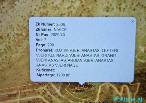 Tokë për Shitje ose Bashkëpunim 2200 m²– Gjiri i Kakomesë - 2/3