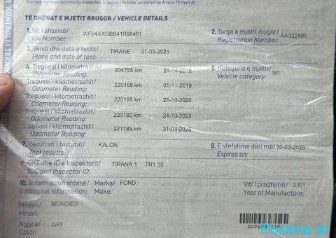 Okazion Ford Mondeo 1.8 Benzin Gaz viti 2001 - 7/7