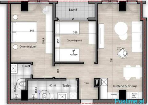 SHITET APARTAMENT 2+1 PORCELAN 155.500 EURO FH-59056 - 1/3
