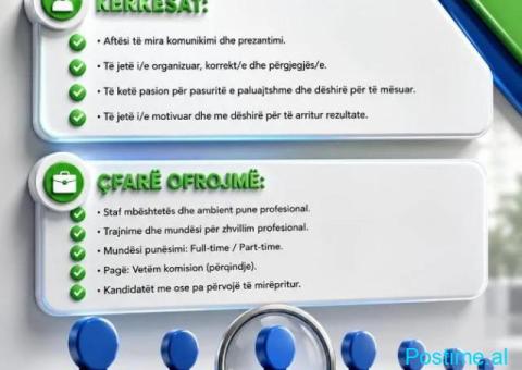 ofrohet vend pune me orar te plote | part time Agjent/e imo