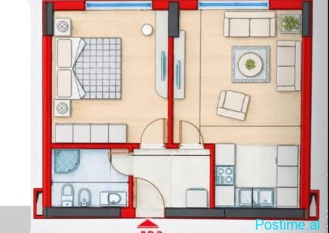 SHITET apartament 1+1+garazhd ne Plazhin e Durresit - 2/7
