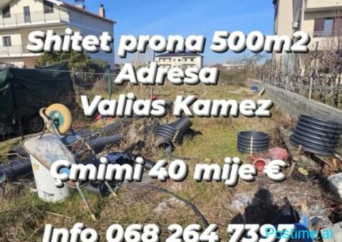Okazion shitet prona 529m2 Adresa Valias Kamez