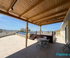 Penthouse 3+2 me Pamje Panoramike nga Deti dhe Qyteti në Pla
