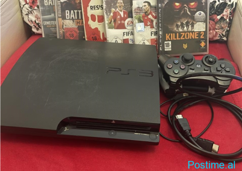 PS3 Slim I kompletuar me dy leva dhe disqe me lojra