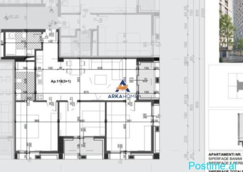 SHITET APARTAMENT 3+1+BALLKONE 'FILIGREE TOWER, RRUGA XHANFI