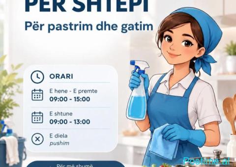 KËRKOHET AMVISE PËR SHTËPI