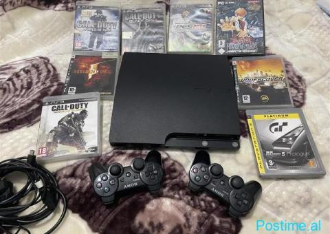 PS3 Slim super gjendje me dy leva dhe 8 lojra sapo ardhur