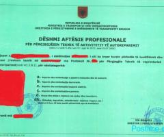 Licence per auto SERVIS MAKINASH , Drejtues teknik DAP