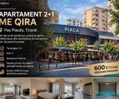 Apartament 2+1 ME POST PARKIMI me Qira | Pas Piacës, Tiranë