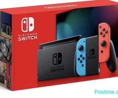 Nintendo Switch with Neon Blue and Neon Red Joy‐Con