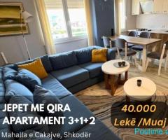 ???? Jepet me Qira Apartament 3+1+2 afër "Mahalla e Cakajve "